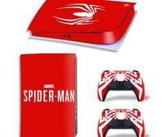 Marvel-Spider-Man-Logo-on-Red-PS5-Skins-Console-Controller-Wraps-Cover-Plates-Decals-Stickers-Set-for-Sony-PlayStation-5-Original-Slim-Pro-Digital-Disc-Edition-Game-Theme_58