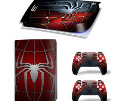 Spider-Man-3-Silver-Grey-Spiders-PS5-Skins-Console-Controller-Wraps-Cover-Plates-Decals-Stickers-Set-for-Sony-PlayStation-5-Original-Digital-Disc-Edition-Customized-Game-Theme_71
