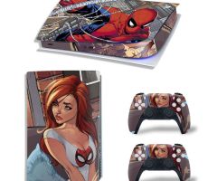 Spider-Man-And-Beauty-PS5-Skins-Console-Controller-Wraps-Cover-Plates-Decals-Stickers-Set-for-Sony-PlayStation-5-Original-Digital-Disc-Edition-Customized-Game-Theme_44