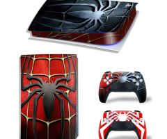 Spider-Man-Black-Red-Spiders-PS5-Skins-Console-Controller-Wraps-Cover-Plates-Decals-Stickers-Set-for-Sony-PlayStation-5-Original-Digital-Disc-Edition-Customized-Game-Theme_03