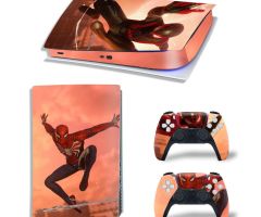 Spider-Man-Classic-Posture-PS5-Skins-Console-Controller-Wraps-Cover-Plates-Decals-Stickers-Set-for-Sony-PlayStation-5-Original-Digital-Disc-Edition-Customized-Game-Theme_07