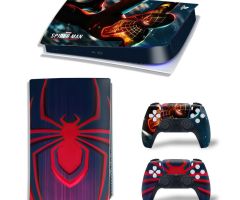 Spider-Man-Morales-Miles-Big-Logo-PS5-Skins-Console-Controller-Wraps-Cover-Plates-Decals-Stickers-Set-for-Sony-PlayStation-5-Original-Digital-Disc-Edition-Customized-Game-Theme_33