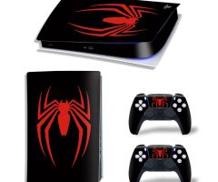 Spider-Man-Red-Logo-on-Black-PS5-Skins-Console-Controller-Wraps-Cover-Plates-Decals-Stickers-Set-for-Sony-PlayStation-5-Original-Digital-Disc-Edition-Customized-Game-Theme_75