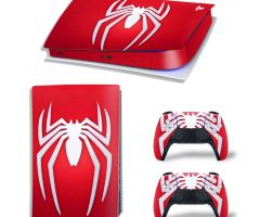 Spider-Man-White-Logo-on-Red-PS5-Skins-Console-Controller-Wraps-Cover-Plates-Decals-Stickers-Set-for-Sony-PlayStation-5-Original-Digital-Disc-Edition-Customized-Game-Theme_54