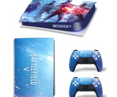 BattleField-V-Blue-PS5-Skins-Console-Controller-Wraps-Cover-Plates-Decals-Stickers-for-Sony-PlayStation-5-Original-Digital-Disc-Edition-Customized-Game-Theme_09