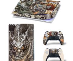 Aged-Ancestral-Dragon-Clouding-Pattern-PS5-Skins-Console-Controllers-Wraps-Movies-Theme-Decals-Stickers-for-PlayStation-5-4-Original-Digital-Disc-Edition-Protective-Films_018