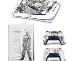 Dragon-Ball-Super-Saiyan-Black-White-PS5-Skins-Console-Controllers-Wraps-Movies-Theme-Decals-Stickers-for-PlayStation-5-4-Original-Digital-Disc-Edition-Protective-Films_052