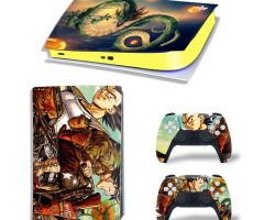 Dragon-Balls-Biker-Goku-And-Shenron-PS5-Skins-Console-Controllers-Wraps-Movies-Theme-Decals-Stickers-for-PlayStation-5-4-Original-Digital-Disc-Edition-Protective-Films_012
