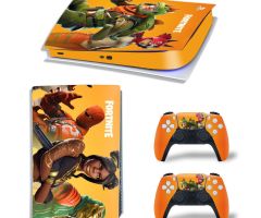 Fortnite-3-Heros-On-Orange-B-Rarest-PS5-Skins-Console-Controller-Games-Theme-Decals-Stickers-Best-for-PlayStation-5-Original-Digital-Disc-Edition-Cover-Plates-Skin_093