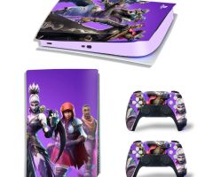 Fortnite-5-Heros-On-Purple-Rarest-PS5-Skins-Console-Controller-Games-Theme-Decals-Stickers-Best-for-PlayStation-5-Original-Digital-Disc-Edition-Cover-Plates-Skin_075