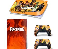 Fortnite-6-Heros-on-Orange-Rarest-PS5-Skins-Console-Controller-Games-Theme-Decals-Stickers-Best-for-PlayStation-5-Original-Digital-Disc-Edition-Cover-Plates-Skin_085