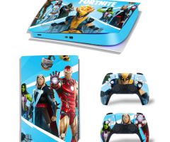 Fortnite-Marvel-Heros-On-Blue-Rarest-PS5-Skins-Console-Controller-Games-Theme-Decals-Stickers-Best-for-PlayStation-5-Original-Digital-Disc-Edition-Cover-Plates-Skin_103