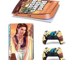 GTA-5-Five-Blowkiss-Yellow-Brown-Best-PS5-Skins-Console-Controller-Grand-Theft-Auto-6-V-VI-Decals-Stickers-for-PlayStation-5-Original-Digital-Disc-Edition-Protective-Films_49_2