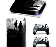 The-Last-Of-Us-City-Crossing-Black-White-PS5-Skins-Console-And-Controllers-Wraps-Game-Movie-Theme-Decals-Stickers-for-PlayStation-5-Original-Digital-Disc-Edition-Protective-Films