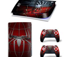Spider-Man-3-Silver-Grey-Spiders-PS5-Pro-Skins-Console-Controller-Wraps-Cover-Plates-Decals-Stickers-for-Sony-PlayStation-5-Pro-Digital-Disc-Edition-Custom-Game-Theme_71
