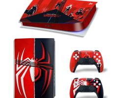 Spider-Man-Miles-Morales-Red-Black-PS5-Pro-Skins-Console-Controller-Wraps-Cover-Plates-Decals-Stickers-for-Sony-PlayStation-5-Pro-Digital-Disc-Edition-Custom-Game-Theme_14