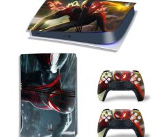 Spider-Man-Morales-Miles-Attacking-PS5-Pro-Skins-Console-Controller-Wraps-Cover-Plates-Decals-Stickers-for-Sony-PlayStation-5-Pro-Digital-Disc-Edition-Custom-Game-Theme_35
