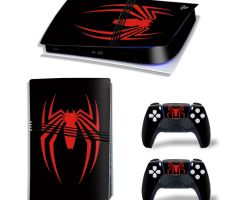 Spider-Man-Red-Logo-on-Black-PS5-Pro-Skins-Console-Controller-Wraps-Cover-Plates-Decals-Stickers-for-Sony-PlayStation-5-Pro-Digital-Disc-Edition-Custom-Game-Theme_75