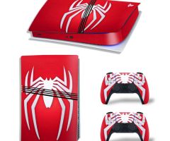 Spider-Man-White-Logo-on-Red-PS5-Pro-Skins-Console-Controller-Wraps-Cover-Plates-Decals-Stickers-for-Sony-PlayStation-5-Pro-Digital-Disc-Edition-Custom-Game-Theme_54