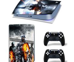 BattleField-V-Black-PS5-Pro-Skins-Console-Controller-Wraps-Cover-Plates-Decals-Stickers-for-Sony-PlayStation-5-Pro-Digital-Disc-Edition-Customized-Game-Theme_10