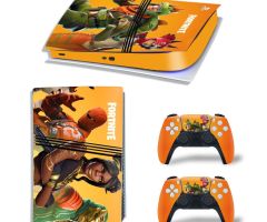 Fortnite-3-Heros-On-Orange-B-Rarest-PS5-Pro-Skins-Console-Controller-Games-Theme-Decals-Stickers-Best-for-PlayStation-5-Pro-Digital-Disc-Edition-Cover-Plates-Skin_093