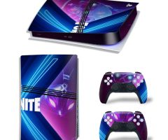 Fortnite-Blue-Pink-Lights-Rarest-PS5-Pro-Skins-Console-Controller-Games-Theme-Decals-Stickers-Best-for-PlayStation-5-Pro-Digital-Disc-Edition-Cover-Plates-Skin_005