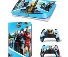 Fortnite-Marvel-Heros-On-Blue-Rarest-PS5-Pro-Skins-Console-Controller-Games-Theme-Decals-Stickers-Best-for-PlayStation-5-Pro-Digital-Disc-Edition-Cover-Plates-Skin_103