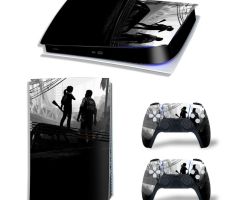 The-Last-Of-Us-City-Crossing-Black-White-PS5-Pro-Skins-Console-And-Controllers-Wraps-Game-Movie-Theme-Decals-Stickers-for-PlayStation-5-Pro-Digital-Disc-Edition-Protective-Films
