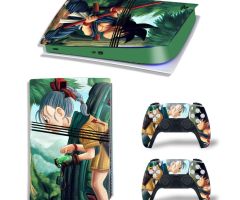 Cartoon-Goku-And-Bulma-Green-PS5-Pro-Skins-Console-Controllers-Wraps-Movies-Theme-Decals-Stickers-for-PlayStation-5-4-Pro-Digital-Disc-Edition-Protective-Films_099