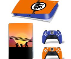 Dragon-Ball-Morning-Exercise-Orange-Blue-PS5-Pro-Skins-Console-Controllers-Wraps-Movies-Theme-Decals-Stickers-for-PlayStation-5-4-Pro-Digital-Disc-Edition-Protective-Films