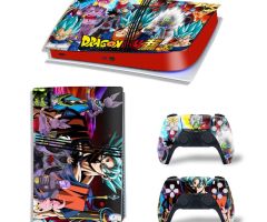Dragon-Ball-Super-30th-Anniversary-Red-Black-PS5-Pro-Skins-Console-Controllers-Wraps-Movies-Theme-Decals-Stickers-for-PlayStation-5-4-Pro-Digital-Disc-Edition-Protective-Films