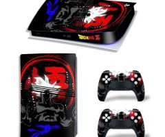 Dragon-Ball-Z-Red-Wu-On-Black-PS5-Pro-Skins-Console-Controllers-Wraps-Movies-Theme-Decals-Stickers-for-PlayStation-5-4-Pro-Digital-Disc-Edition-Protective-Films_055