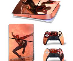 Spider-Man-Classic-Posture-PS5-Slim-Skins-Console-Controller-Wraps-Cover-Plates-Decals-Stickers-Set-for-Sony-PlayStation-5-Slim-Digital-Disc-Edition-Game-Theme_07