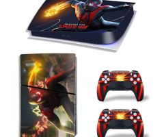 Spider-Man-Miles-Morales-Flaring-PS5-Slim-Skins-Console-Controller-Wraps-Cover-Plates-Decals-Stickers-Set-for-Sony-PlayStation-5-Slim-Digital-Disc-Edition-Game-Theme_16