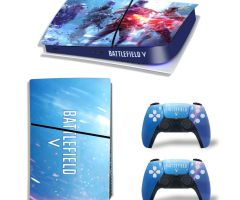 BattleField-V-Blue-PS5-Slim-Skins-Console-Controller-Wraps-Cover-Plates-Decals-Stickers-for-Sony-PlayStation-5-Slim-Digital-Disc-Edition-Customized-Game-Theme_09