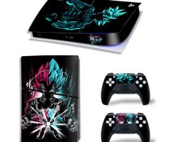 Battling-Goku-Cyan-Red-On-Black-PS5-Slim-Skins-Console-Controllers-Wraps-Movies-Theme-Decals-Stickers-for-PlayStation-5-4-Slim-Digital-Disc-Edition-Protective-Films_030