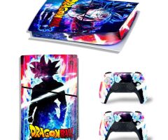Dragon-Ball-Super-Saiyan-Mottled-Painting-PS5-Slim-Skins-Console-Controllers-Wraps-Movies-Theme-Decals-Stickers-for-PlayStation-5-4-Slim-Digital-Disc-Edition-Protective-Films