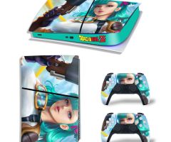 Dragon-Ball-Z-Green-Beauty-Girl-PS5-Slim-Skins-Console-Controllers-Wraps-Movies-Theme-Decals-Stickers-for-PlayStation-5-4-Slim-Digital-Disc-Edition-Protective-Films_069