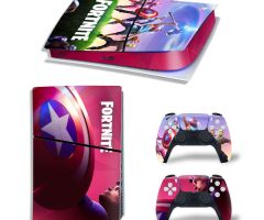 Fortnite-Captain-America-Rarest-PS5-Slim-Skins-Console-Controller-Games-Theme-Decals-Stickers-Best-for-PlayStation-5-Slim-Digital-Disc-Edition-Cover-Plates-Skin_027