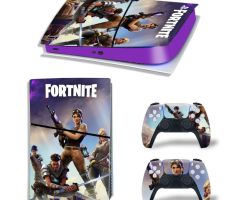 Fortnite-Cool-Posture-Purple-Rarest-PS5-Slim-Skins-Console-Controller-Games-Theme-Decals-Stickers-Best-for-PlayStation-5-Slim-Digital-Disc-Edition-Cover-Plates-Skin_002