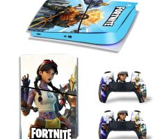 Fortnite-Girl-And-Aquaman-Rarest-PS5-Slim-Skins-Console-Controller-Games-Theme-Decals-Stickers-Best-for-PlayStation-5-Slim-Digital-Disc-Edition-Cover-Plates-Skin_035