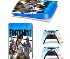 Fortnite-Girl-Blue-Sky-Rarest-PS5-Slim-Skins-Console-Controller-Games-Theme-Decals-Stickers-Best-for-PlayStation-5-Slim-Digital-Disc-Edition-Cover-Plates-Skin_107