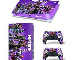 Fortnite-Heros-On-Purple-Rarest-PS5-Slim-Skins-Console-Controller-Games-Theme-Decals-Stickers-Best-for-PlayStation-5-Slim-Digital-Disc-Edition-Cover-Plates-Skin_111