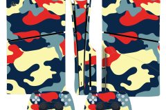 Camouflage-Red-PlayStation-5-PS5-Slim-Console-and-Controller-Protective-Skins-Decal-Sticker-Shell-Protector