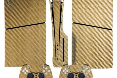 Golden-Carbon-Fiber-PlayStation-5-PS5-Slim-Console-and-Controller-Protective-Skins-Decal-Sticker-Shell-Protector