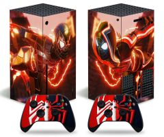 2_Xbox-Series-X-S-Spider-Man-Skins-Protective-Wraps-Spiderman-Theme-Decal-Stickers-for-Xbox-Series-X-S-Video-Game-Console-and-Wieless-Controllers-Miles-Morales-Red-Black