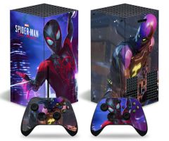 2_Xbox-Series-X-S-Spider-Man-Skins-Protective-Wraps-Spiderman-Theme-Decal-Stickers-for-Xbox-Series-X-S-Video-Game-Console-and-Wireless-Controllers-Miles-Morales-Purple