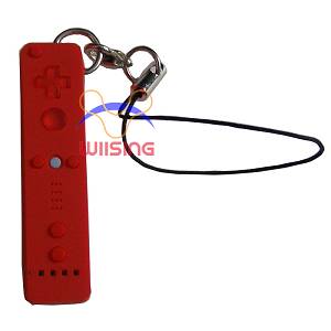 Silicone Decorated Pendant-miniature Nintendo Wii Console Red New Accessory in EEBUYS