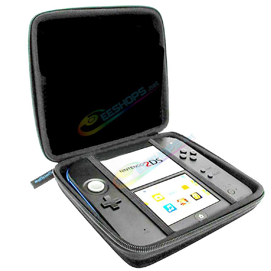  Best Nintendo 2DS Hard Carrying Bag Storage Bag Red Color with Hand Strap + Screen Protective Film, Cheap 2DS Handheld Game Console, Portable Anti-Impact Travel Carry Bag + Nano high-Clear Display Protector + Hand Strap Accessories Free Shipping 