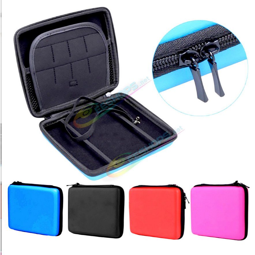  Best Nintendo 2DS Hard Carrying Bag Storage Bag Red Color with Hand Strap + Screen Protective Film, Cheap 2DS Handheld Game Console, Portable Anti-Impact Travel Carry Bag + Nano high-Clear Display Protector + Hand Strap Accessories Free Shipping 